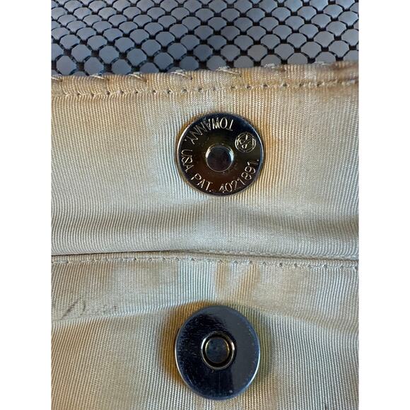 Vintage Whiting and Davis Cream and Brown Handled Handbag - Picture 4 of 7